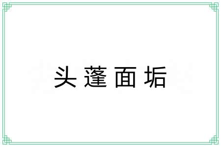 头蓬面垢