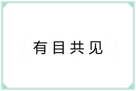 有目共见