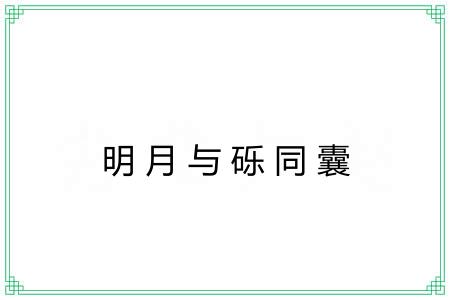 明月与砾同囊